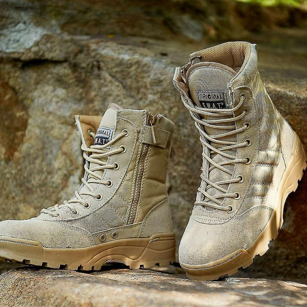 Desert Tactical Military Boots Special Force Uniform Work Safety Shoes Men Women Army Zipper Combat Boots Sneakers36