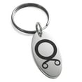 thumbnail image 1 of Stainless Steel Troll Cross Viking Norse Engraved Small Oval Charm Keychain Keyring, 1 of 1