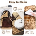 thumbnail image 3 of MJIAexp 2'x8' Boho Kitchen Runner Rug Indoor Machine Washable Hallway Runner Rug Non-Slip Entryway Runner Laundry Rug Throw Carpet for Living Room Bedroom Dining Room Hallway Kitchen Red Brown, 3 of 7