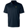 thumbnail image 2 of Men's Cutter & Buck Navy Michigan Wolverines Team Logo Big & Tall Prospect Textured Stretch Polo, 2 of 3