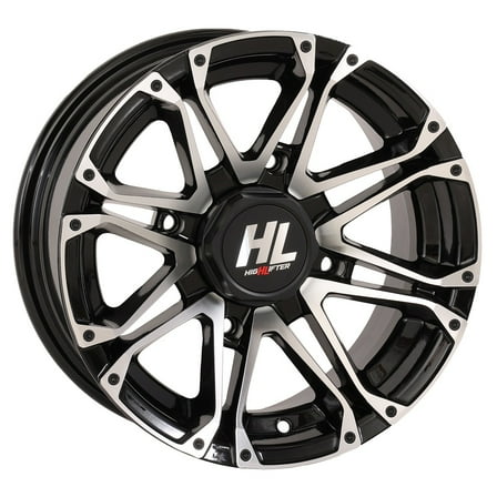 High Lifter by STI HL3 12x7 ATV/UTV Wheel - Gloss Black/Machined (4/110) - 2 5