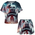 thumbnail image 2 of Stay Puft Movie Ghostbusters Summer Home Suit For Womens Short-Sleeved Pajama Set 2pcs Loungewear Soft Sleepwear T-Shirts Tee Shirt Top And Short Sleeping Pants, 2 of 8