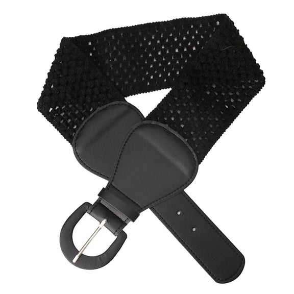 Elasticated Cinch Belt 3" Wide Stretch Waist Band Pin Clasp