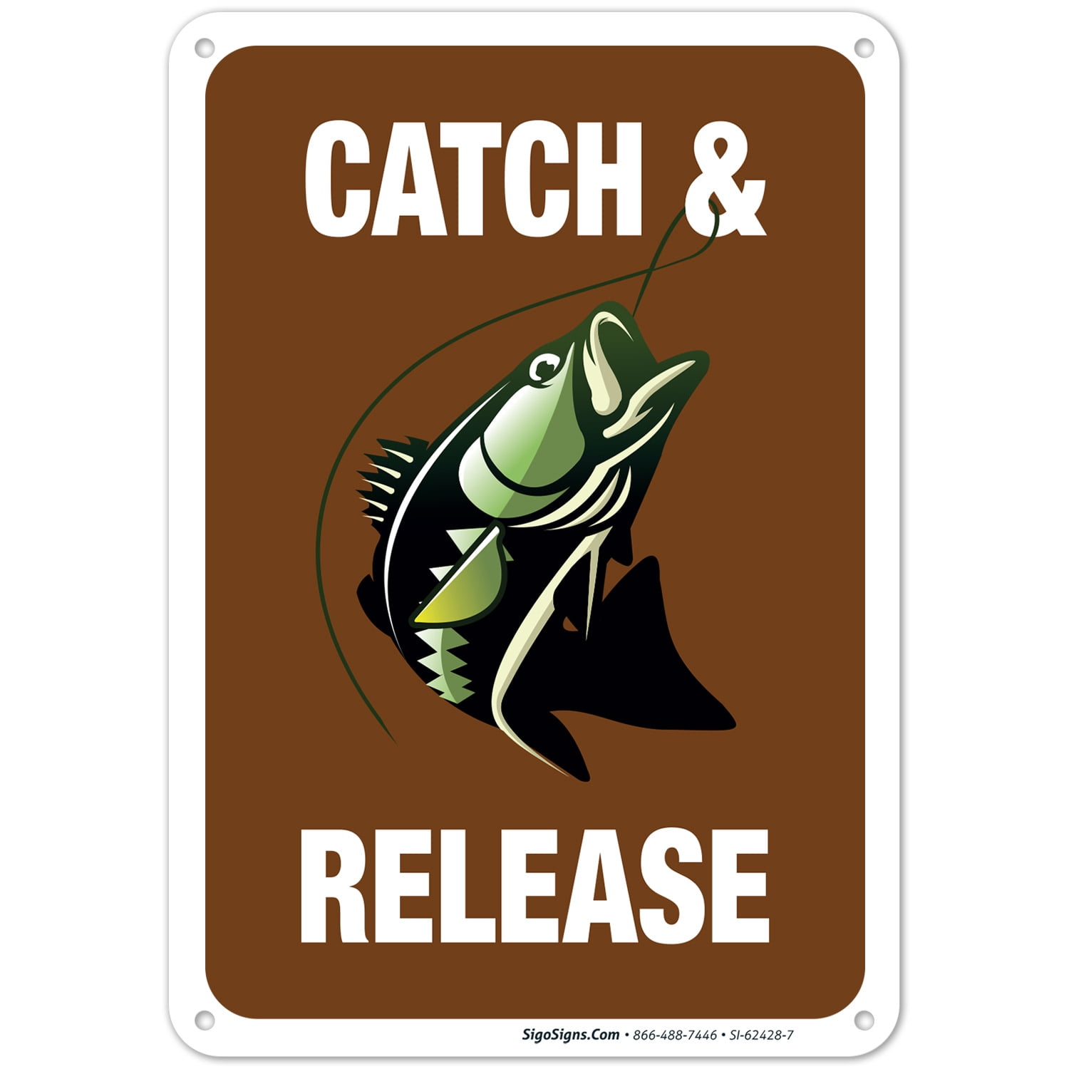 Catch And Release Fishing Sign,