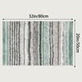 thumbnail image 7 of Unique Bargains Striped Bathroom Mat Soft Non-Slip Quick Dry Bath Rugs Green 20" x 32", 7 of 7