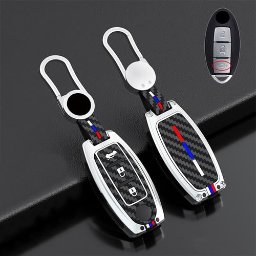 Car Key Fob Cover Case Protector Zinc Alloy Silicone Car Key Fob Case Cover For Nissan Sentra For Infiniti Q50