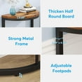 thumbnail image 5 of Tribesigns Indoor Storage E1 Particle Board Semicircle End Table, Rustic Brown, 5 of 6