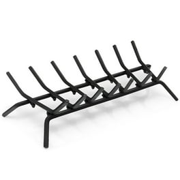 Panacea Black Powder Coated Steel Log Rack – Firewood Holder For Indoor/Outdoor Use