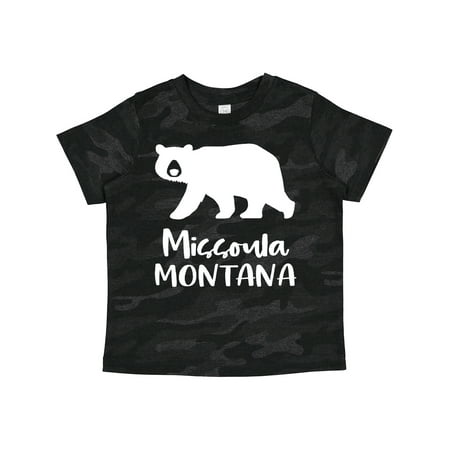 

Inktastic Missoula Montana White Bear Silhouette Gift Toddler Boy or Toddler Girl T-Shirt