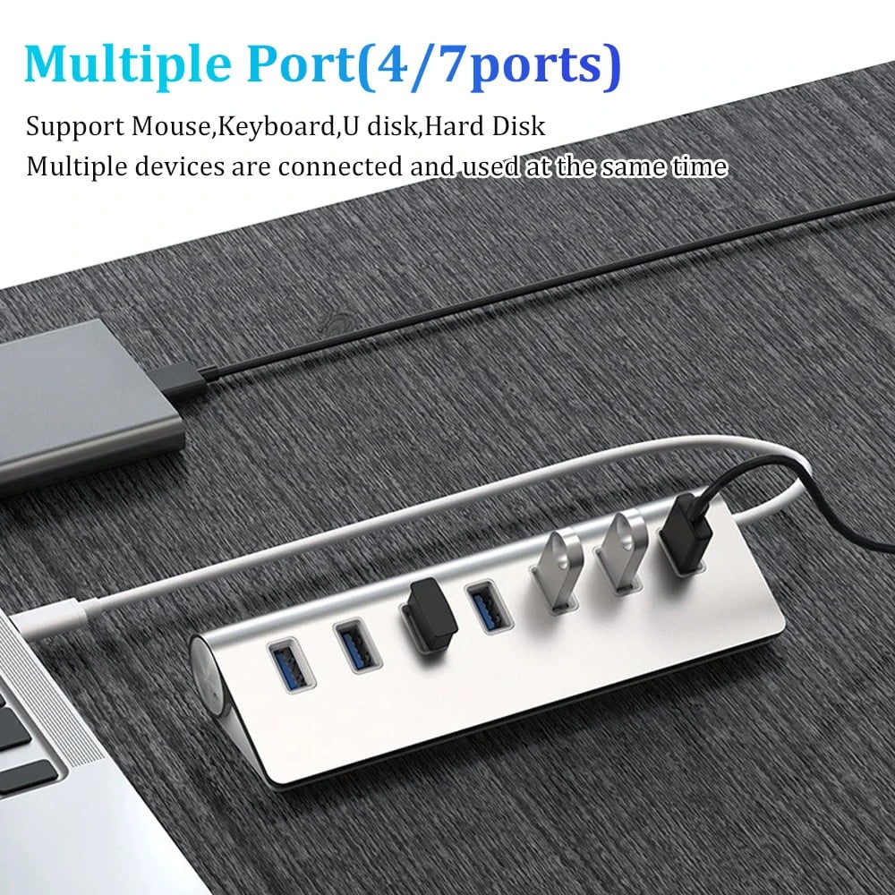 5Gbps High Speed USB 3.0 HUB Port USB OTG Aluminum Splitter Docking Station Expander (2) ,Safe and Reliable