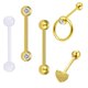 thumbnail image 5 of 5 Unids 14G Crystal Eyebrow Labret Barras Tachas De De Oreja, Pendientes De Aro De Hélice - Oro, 14g Yuyangstore Joyas para el cuerpo Mujeres perforadas 14 g, 5 of 5