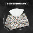 thumbnail image 6 of Lsque Colorful Numbers Printed Long Tissue Box Cover Holder, Facial Paper Organizer Dispenser,Triangle with Bottom Belt, PVC Leather Decorative Organizer, 6 of 9