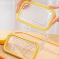 thumbnail image 2 of tredstone Trancheuse en Acier Inoxydable Résistant avec Couvercle Scellé Boîte de Conservation Durable Trancheuse de Beurre Jaune, 2 of 6