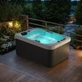 thumbnail image 3 of Patiowell 2 Person Home Spa Hot Tub for Outdoor, with 41pcs Massage Jets, LED lighting, Built-In Water Purification System, 900L, Black, 3 of 10