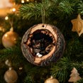 thumbnail image 2 of TanSiDing Christmas Cats Tree Hole Series Acrylic Christmas Tree Ornaments, Cute Transparent Cat Hanging Decor for Winter Wonderland Xmas Tree Window Wreath Festive Home Holiday Party Supply, 2 of 6