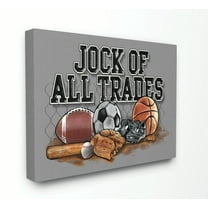 The Kids Room by Stupell The Stupell Home Decor Art, Jock Of All Trades Sports Balls Canvas Wall Art by Antonio Reguerio