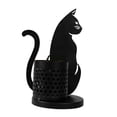 thumbnail image 4 of Decoración de gatos de metal, portalápices, almacenamiento de escritorio, portalápices redondo para gatos, portalápices de maquillaje para el hogar, 10cmx19cm, 4 of 8