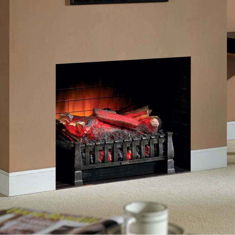 Duraflame DFI021ARU Electric Log Set Heater with Realistic Ember Bed, Black  - Walmart.com