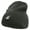 Dk Grey, variant on Chalk Style Tiger Embroidered 8 Inch Knitted Short Beanie - Black OSFM