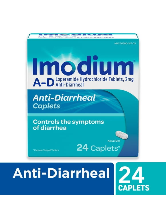 Imodium A-D Diarrhea Relief Caplets, Loperamide Hydrochloride, 24 Ct.