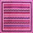 thumbnail image 1 of Ahgly Company Indoor Square Abstract Pink Contemporary Area Rugs, 7' Square, 1 of 4