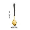 thumbnail image 3 of SNGMN Stainless Steel Long Handled Soup Spoon - Cute Round Design for Dessert, Home Dining & Outdoor Picnics, Easy to Clean and Rust-Resistant, 3 of 5