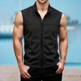 thumbnail image 2 of MEZZALL Men Zip Up Sleeveless Outdoor Vest With Pockets Athletic Training Casual Loose Fit Breathable Solid Color Hiking Jacket Tops Fishing Golf Photo Outerwear, 2 of 5
