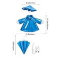 thumbnail image 4 of AZXY Blue Raincoat Porch Goose Outfit, 23‑Inch Goose Clothing Costume for Cement Plastic Porch Goose Statue, Goose Clothes for Outdoor Garden Yard Lawn Patio Porch Decoration, 4 of 6