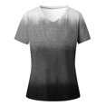 thumbnail image 4 of QENGING Summer Tops for Women 2023 Trendy Floral Printing Casual V-neck Short Sleeve Loose T-shirt Tee, 4 of 4