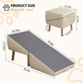 thumbnail image 2 of 2-in-1 Foldable Wooden Dog Stairs & Ramp for Small Dogs Cats, Split Ottoman Design Light Grey, 2 of 25