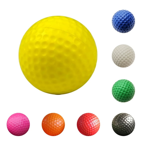 SPRING PARK 2Pcs Toddler & Little Kids Replacement Golf Ball Elastic High Visibility Eco-friendly Safety Golf Balls for Beginners