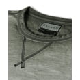 thumbnail image 4 of ZIMEGO Men's Long Sleeve Crew Neck Color Dye Washed Vintage Curved Hem T-Shirts, 4 of 5