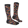 thumbnail image 3 of Daiia Sports Socks Orchids Flowers Printed Novelty Crew Socks for Men Women Knee High Socks Cotton Socks Soft & Breathable Support Unisex Socks, 3 of 9