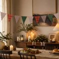 thumbnail image 5 of Miwamany Christmas Pennant Banner, Triangle Flag Bunting with Plaid Snowflake, Holiday Party Indoor Wall Hanging Decor, 49.6 Inch Paper Garland, Christmas Decorations Indoor, 5 of 8