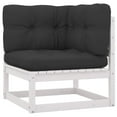 thumbnail image 3 of vidaXL 8 Piece Garden Lounge Set with Cushions White Solid Wood Pine, 3 of 12