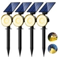 thumbnail image 1 of Focos solares nipify de 4 unidades, 53 LED, impermeables, luz blanca cálida, 1 of 7