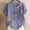 Purple, variant on Ikevan Womens Short Sleeved Casual Plus Size Round Neck Printed Loose Button Cotton Linen Top