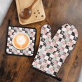 thumbnail image 6 of Pioneer Flower Floral Print Pattern 1-Pack Oven Mitts Set, Heat Resistant Kitchen Gloves, 7.7" X 12", 6 of 6