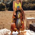 thumbnail image 2 of Happy Thanksgiving Day Turkey Pumpkin Sleeveless Dress for Women Clothing Female Women's Summer Skirt, 2 of 7