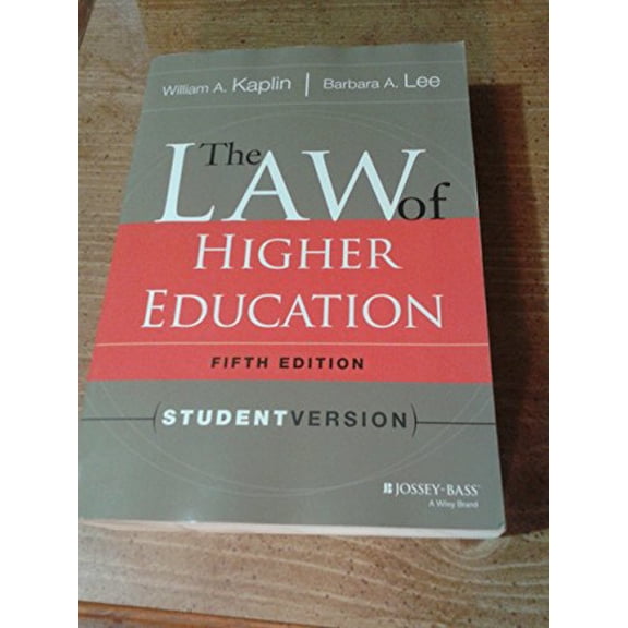 Pre-Owned The Law of Higher Education, 5th Edition: Student Version (Paperback) 111803662X 9781118036624