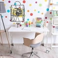thumbnail image 2 of Magazine Holder Hanging Wall Mounted Newspaper Rack Magazine Book Document File Organizer Basket Metal, 2 of 5
