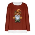 thumbnail image 3 of Craaazy Halloween Shirts For Women Fake Two Piece Casual Crew Neck Long Sleeve pullover Halloween Print Tops Gifts, 3 of 6
