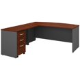 thumbnail image 1 of Series C 72W Bow Front L Desk with Drawers in Hansen Cherry - Engineered Wood, 1 of 7