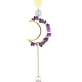 thumbnail image 2 of Crystal Windchime Dream Catchers Moon Flower Chandelier Home Decor (Púrpura), 2 of 4