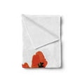 thumbnail image 2 of Poppy Flower Soft Flannel Fleece Blanket, Efflorescing Meadow in the Backwoods Vibrant Blossoms Buds Bouquet, Cozy Plush for Indoor and Outdoor Use, 60" x 80", Olive Green Vermilion, by Ambesonne, 2 of 5