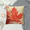 thumbnail image 2 of COMIO Maple Leaf Throw Pillow Cover Autumn Leaves Pillowcase  Orange Fall Cushion Covers Farmhouse Square Outdoor Pillow Covers for Home Sofa Bedroom, 2 of 5