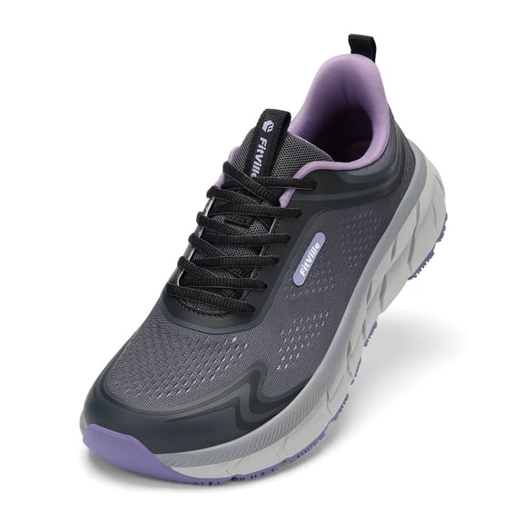 FitVille Women's Wide Toe Box Running Shoes, Arch Support Sneakers for Swollen Feet & Heel Pain Relief, Wide Width Non-Slip Walking Athletic Shoes - FlowCore V6