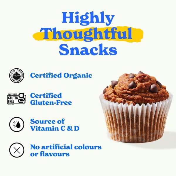 MadeGood Baked Oat Cups – Banana Chocolate Chip 5 Pack, MG Banana Chocolate Oat Cups