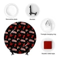 thumbnail image 4 of Daiia Fire Fighting Printed Pattern Ceramic Plate Dinner Plates Bone China Decorative Plates with Display Stand Art Ceramic Ornaments for Wall Hanging Decoration-10in, 4 of 6
