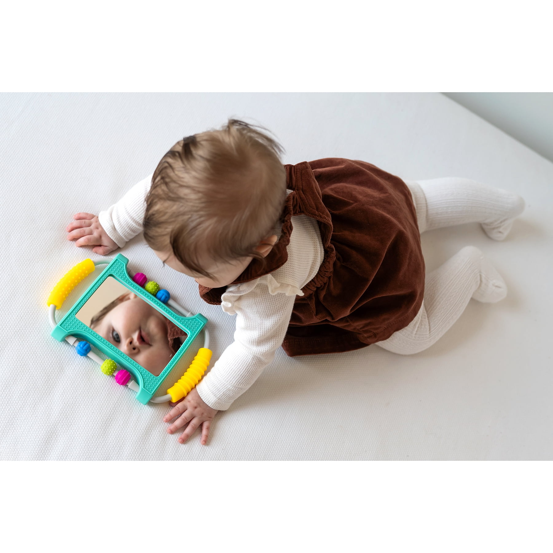 Mobi Peeka Tummy Time Mirror Sensory Toy Silicone Montessori Toy for Babies